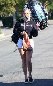 Kesha in a Denim Shorts