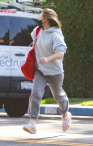 Kristen Bell in a Grey Sweatsuit