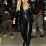 Lindsey Vonn in a Black Leather Catsuit Was Seen Out in Los Angeles 09/24/2021