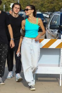 Madison Beer in a White Pants