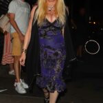 Madonna in a Purple Dress Enjoys Dinner at Carbone in New York 09/14/2021