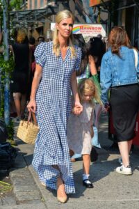 Nicky Hilton in a Blue Checked Dress