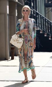 Nicky Hilton in a Patterned Dress