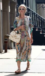 Nicky Hilton in a Patterned Dress