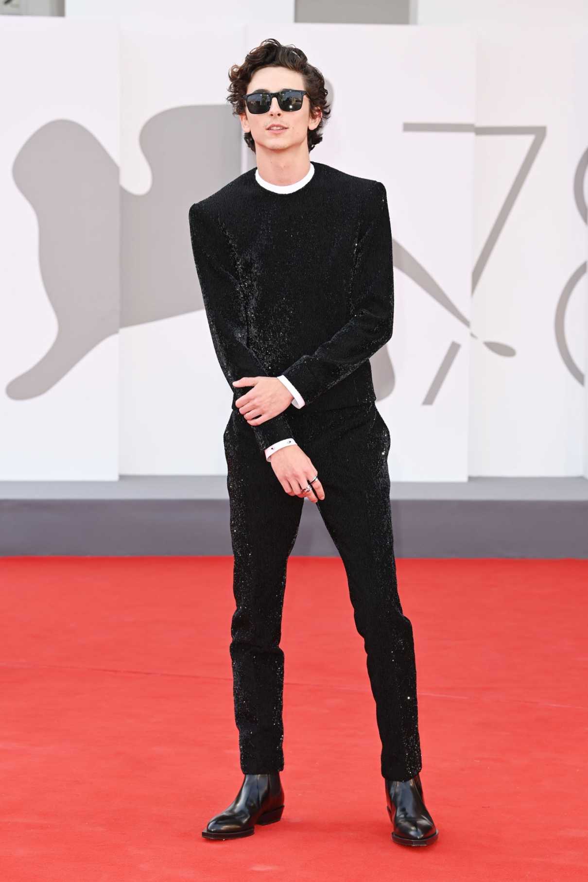 Timothee Chalamet Attends the Dune Red Carpet During the 78th Venice ...