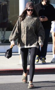 Amelia Hamlin in a Black Leggings