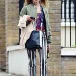 Amelia Windsor in a Striped Pants Was Seen Out in London 10/17/2021