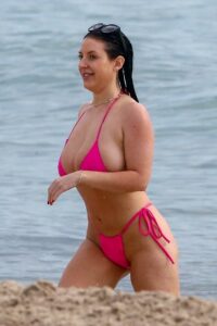 Angela White in a Pink Bikini