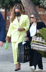 Beyonce in a Yellow Pantsuit