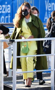 Beyonce in a Yellow Pantsuit