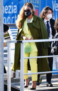 Beyonce in a Yellow Pantsuit