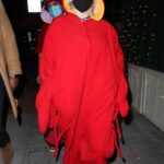 Billie Eilish in a Red Costume Leaves Doja Cat’s Birthday in West Hollywood 10/20/2021