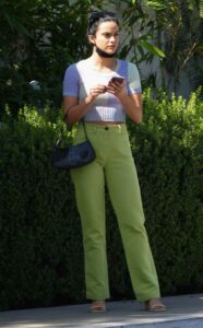 Camila Mendes in a Green Pants