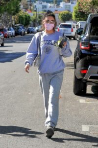 Chantel Jeffries in a Grey Sweatsuit