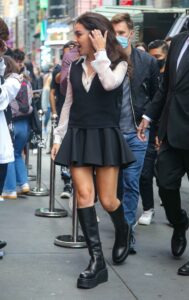 Charli XCX in a Black Mini Skirt