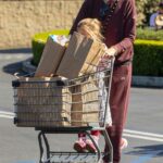Gal Gadot in a Brown Sweatsuit Goes Grocery Shopping with Her Daughter Maya at Gelson’s Market in Studio City 10/14/2021