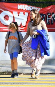 Jennifer Garner in a Floral Skirt