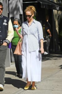 Jennifer Lawrence in a Striped Shirt