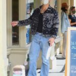 Joe Jonas in a Black Patterned Jacket Was Seen Out in New York 10/08/2021