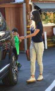 Jordana Brewster in a Black Protective Mask