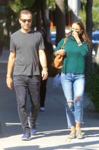 Jordana Brewster in a Green Turtleneck