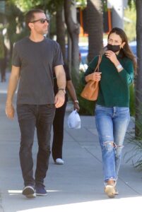 Jordana Brewster in a Green Turtleneck