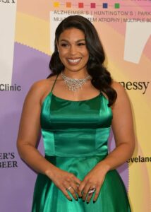 Jordin Sparks in a Green Dress