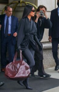 Kim Kardashian in a Black Outfit