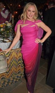 Kylie Minogue in a Pink Dress
