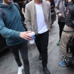 Liam Payne in a Beige Track Jacket Arrives at the Global Radio Studios in London 10/08/2021