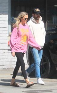 Melissa Ordway in a Pink Sweatshirt