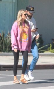 Melissa Ordway in a Pink Sweatshirt