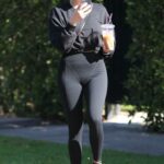Ashley Benson in a Black Leggings Leaves Her Pilates Class in West Hollywood 11/10/2021