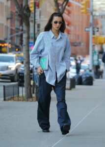 Bella Hadid in a Baggy Pants