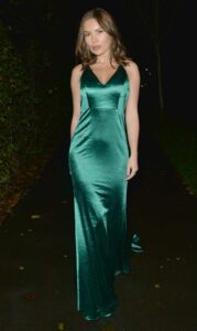 Chyna Ellis in a Green Dress