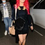 Dianne Buswell in a Short Black Dress Steps Out from It Takes Two Studios in London 11/22/2021