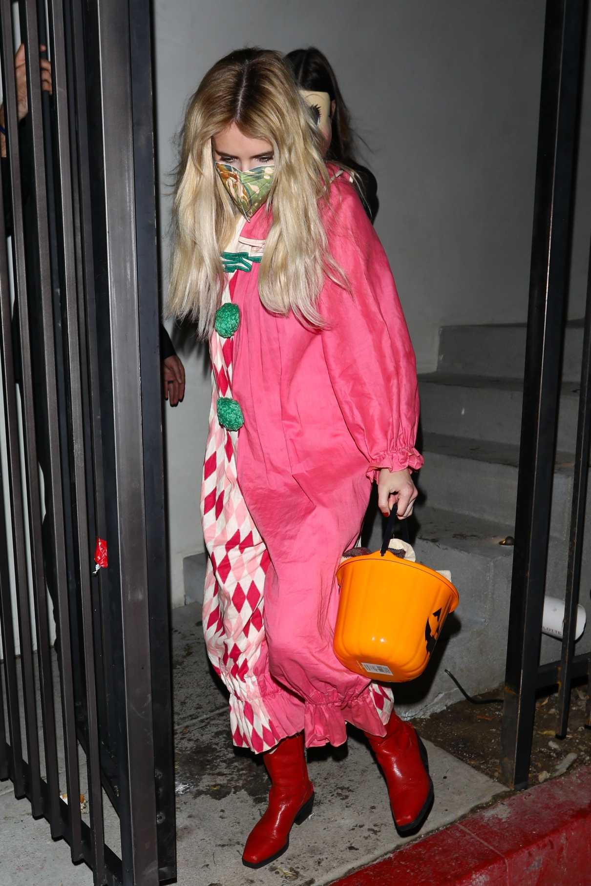 Emma Roberts in a Clown Suit Leaves a Halloween Party in Los Angeles 10 ...