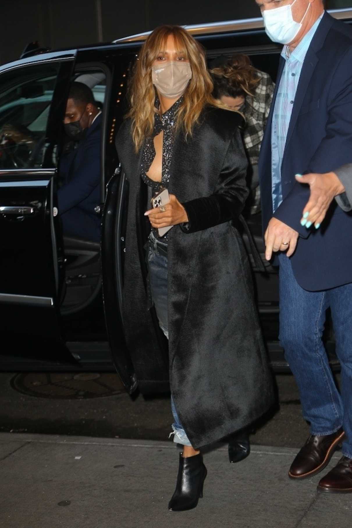 Halle Berry in a Black Coat