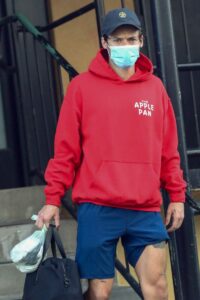 Harry Styles in a Red Hoodie