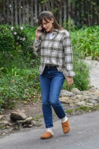 Jennifer Garner in a Plaid Shirt