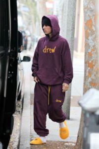 Justin Bieber in a Lilak Drew Sweatsuit