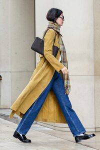 Kendall Jenner in a Yellow Trench Coat