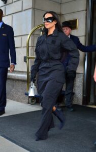 Kim Kardashian in a Black Jumpsuit