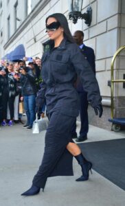 Kim Kardashian in a Black Jumpsuit