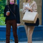 Laura Dern in a Beige Blazer Was Seen Out with Her Daughter Jaya in Manhattan’s West Village in NYC 11/10/2021