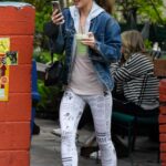 Lily-Rose Depp in a Blue Denim Jacket Was Seen Out in Los Angeles 11/01/2021