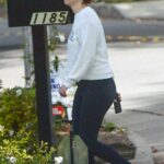 Mia Goth in a Black Leggings Was Seen Out in Los Angeles 11/26/2021