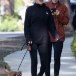 Nicole Richie in a Black Outfit Walks Her Dog with Friends in Beverly Hills 11/10/2021