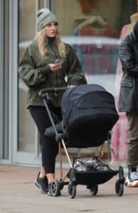 Perrie Edwards in an Olive Jacket