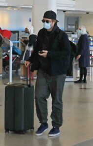 Robert Pattinson in a Black Cap
